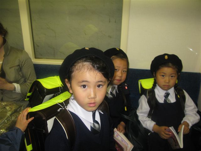 Schoolgirls in Tokyo Subway